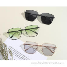 newest italy unisex fashion sunglasses square metal frame sunglasses wholesale sun glasses